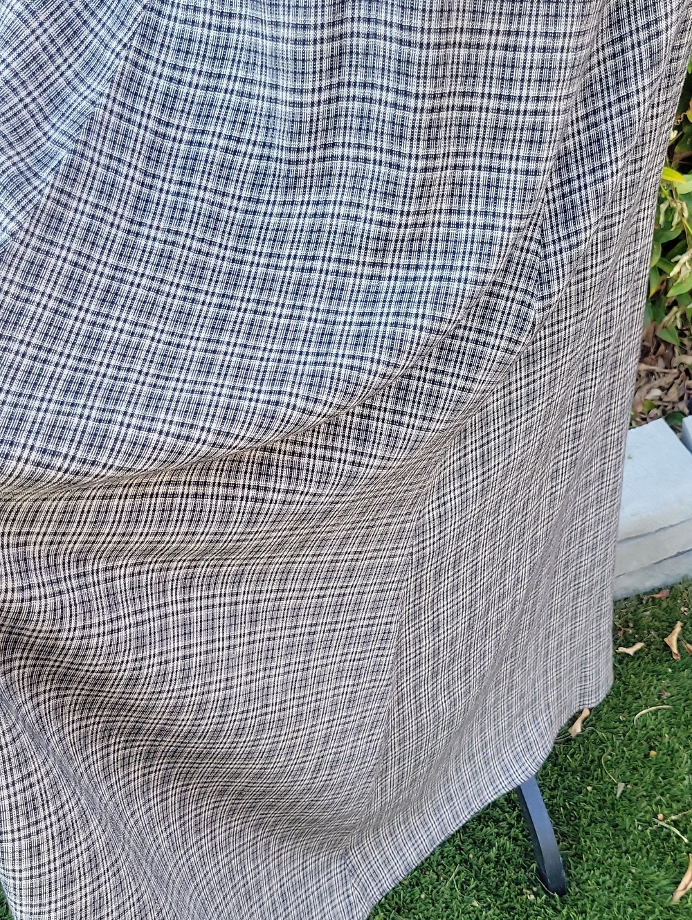 Vintage 90s Plaid Overall Maxi Dress With Side Button Detail - Picture 6 of 16